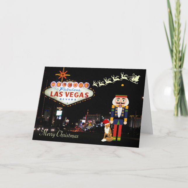 Carte de Noël Las Vegas avec Nutcracker (Devant)