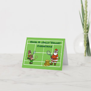 Carte de Noël : Le Père Noël et les Elfes Jouant a