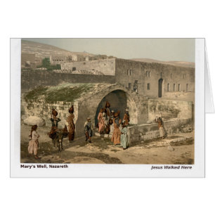 Carte de Noël Le puits de Marie - Terre Sainte Pho
