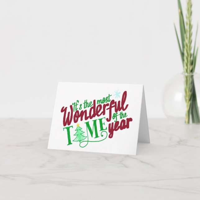 Carte de Noël "Le Temps le plus merveilleux" (Devant)