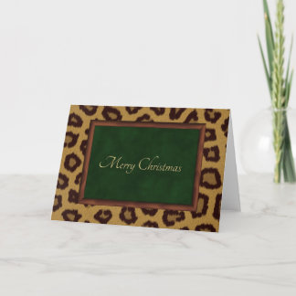Carte de Noël Leopard Fancy