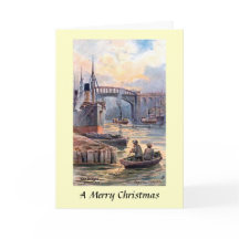 Carte de Noël - Les ponts, Sunderland