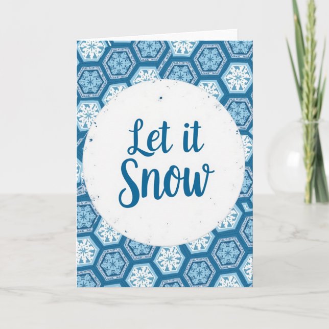 Carte de Noël Let It Snow (Devant)