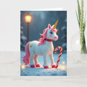 Carte de Noël Licorne Magique