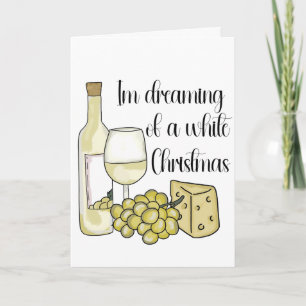 Carte de Noël liée au vin