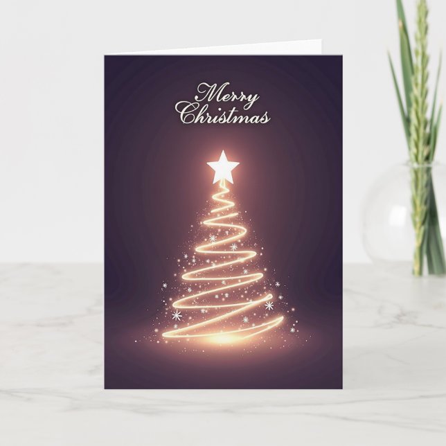 Carte de Noël Light Tree (Devant)