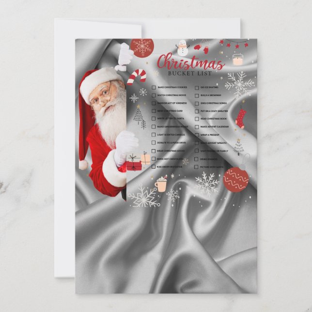 Carte de Noël Liste de regroupement (Devant)