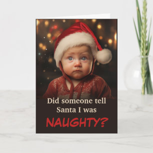 Carte de Noël Little Boy Naughty List