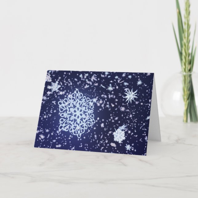Carte de Noël longue nuit d'hiver (Devant)
