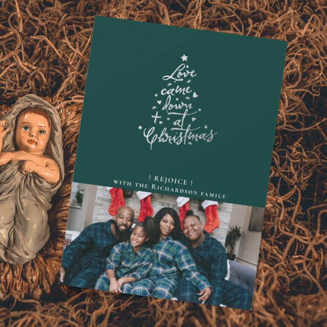 Carte de Noël Love Came Down Photo (Créateur téléchargé)
