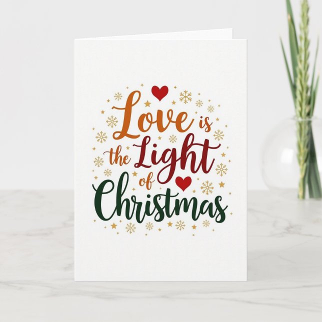 Carte de Noël Love Script (Devant)