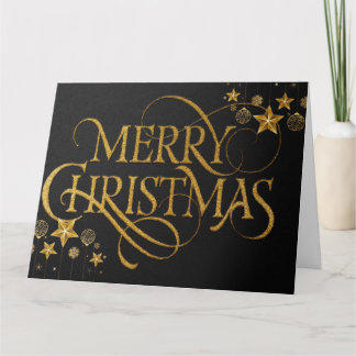 Carte de Noël Luxueuse avec Feuille d'Or - Regal H