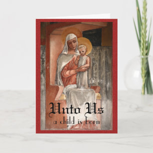 Carte de Noël Madonna et Child Jesus
