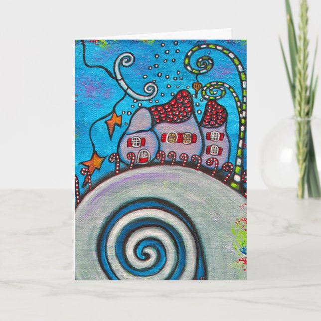 Carte de Noël magique Mountain Top (Devant)