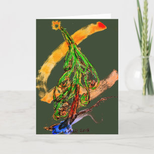 Carte de Noël magique pour les fêtes de Noël O Hol