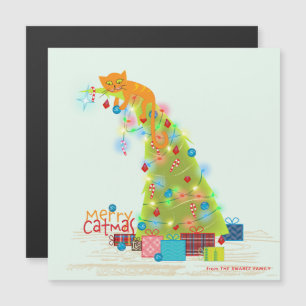 Carte de Noël magnétique arbre de Catmas