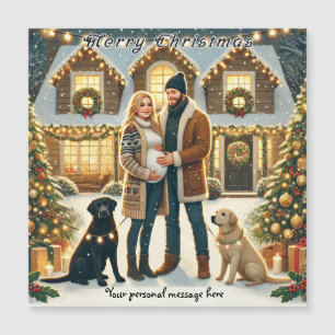 Carte de Noël magnétique personnalisable