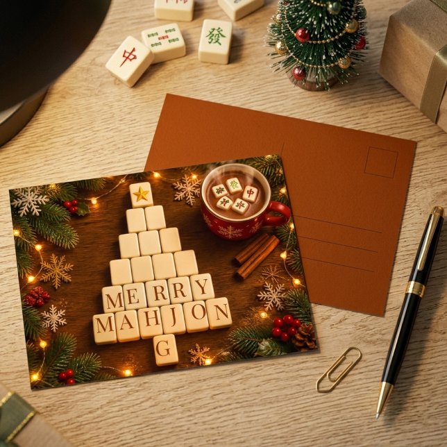 Carte de Noël Mahjong joyeuse  (Créateur téléchargé)