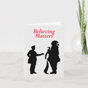 Carte de Noël Mailman et Santa Claus