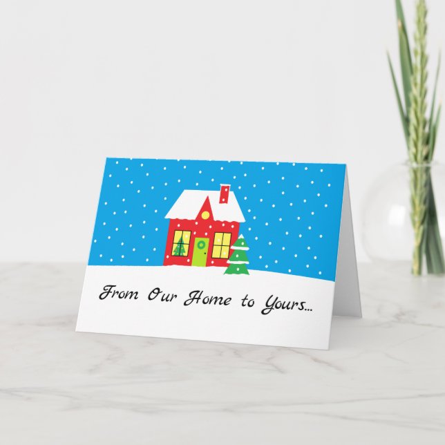 Carte de Noël "Maison de vacances" (Devant)