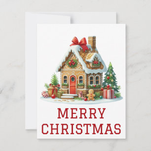 Carte de Noël Maison en Pain d'Épices