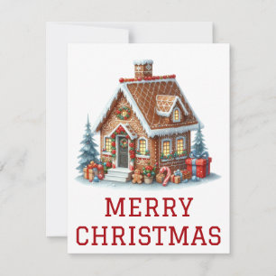 Carte de Noël Maison en Pain d'Épices