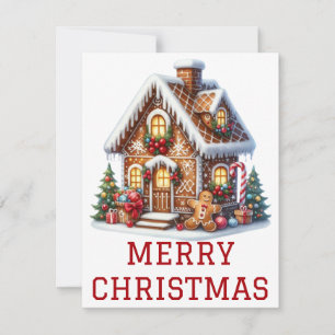 Carte de Noël Maison en Pain d'Épices