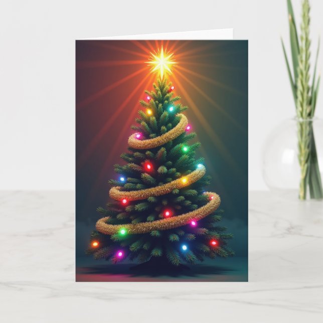 Carte de Noël Majestueux Arbre (Devant)