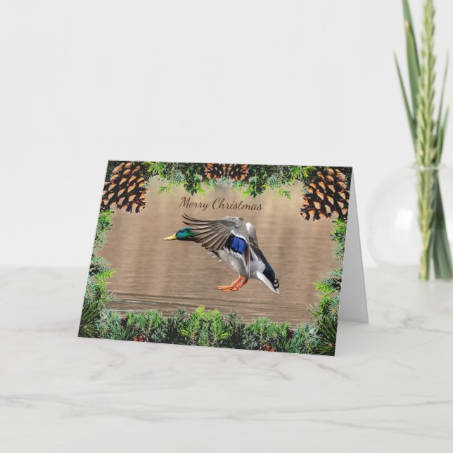 Carte de Noël Mallard Duck (Devant)