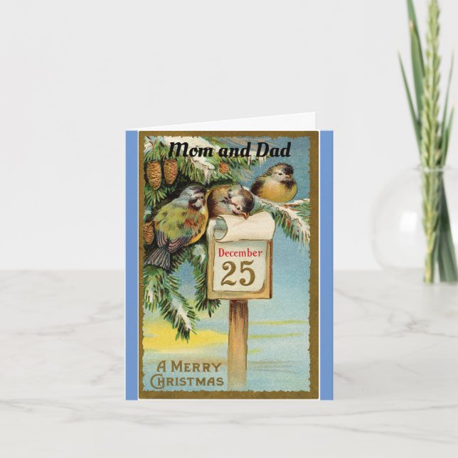 Carte de Noël Maman et Papa (Devant)