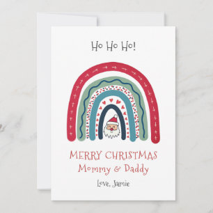 Carte de Noël Maman Papa de Bébé