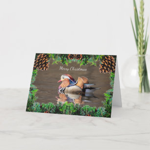Carte de Noël Mandarin Duck