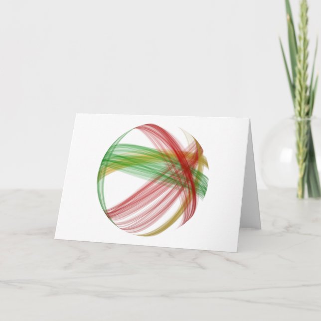 Carte de Noël : Marches aléatoires sur une sphère (Devant)