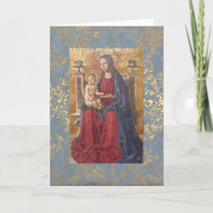 Carte de Noël Marie et Enfant Belle Religieuse