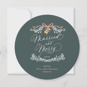 Carte de Noël Marié et Joyeux