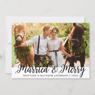Carte de Noël Marié & Joyeux Mariage