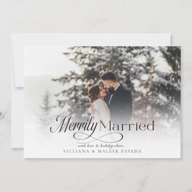 Carte de Noël mariée par un Mariage marié (Devant)