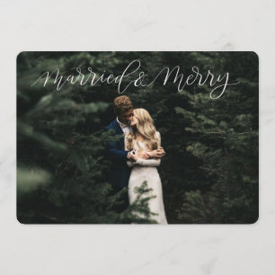Carte de Noël Mariés & Joyeux
