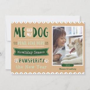 Carte de Noël Me et My Dog 5x7