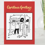 Carte de Noël mécanique Garage<br><div class="desc">Carte de Noël mécanique Garage. Carte de Noël de société personnalisée avec votre propre message intérieur. Garage Mécanique,  entreprise de réparation de voitures Xmas Card.</div>