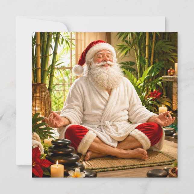 Carte de Noël Méditation du Père Noël  (Devant)