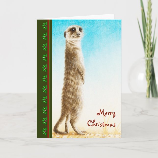 Carte de Noël Meerkat (Devant)