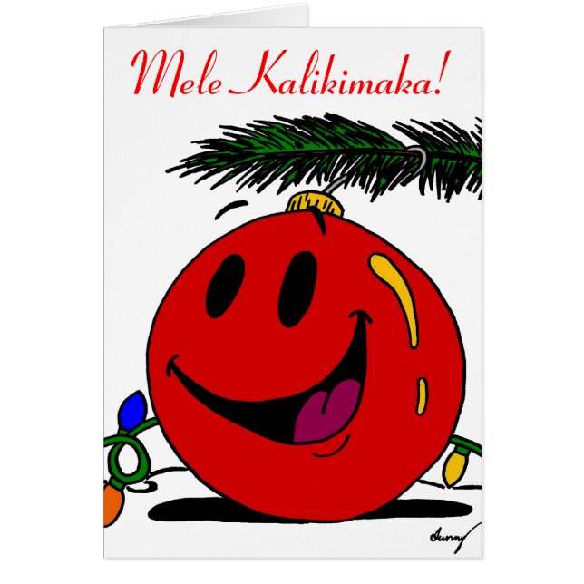 Carte de Noël Mele Kalikimaka Hawaiin (Devant)
