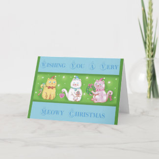 Carte de Noël Meowy