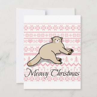 carte de Noël meowy