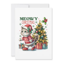 Carte de Noël Meowy