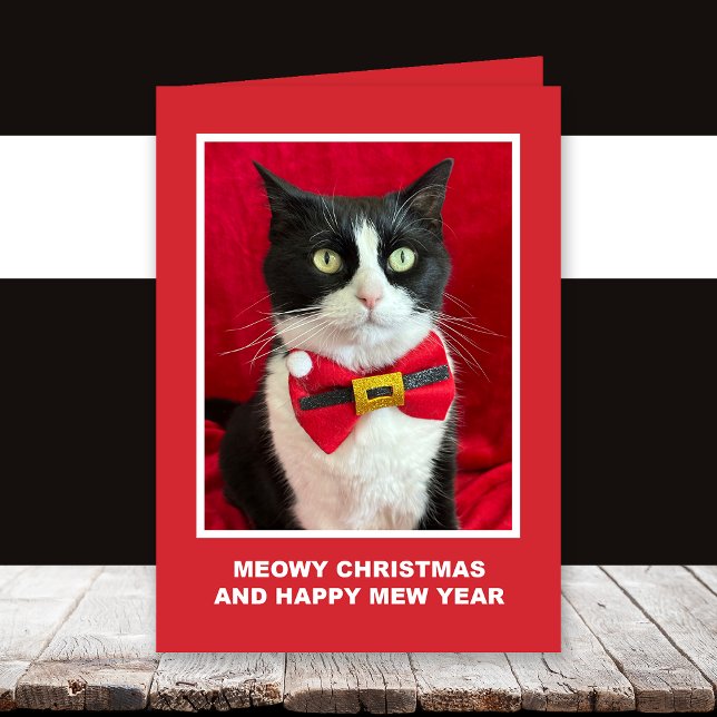 Carte de Noël Meowy pour chat smoking (Créateur téléchargé)