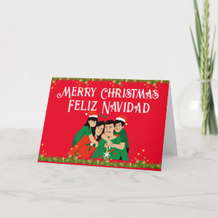 CARTE DE NOËL MERRY CHRISTMAS FELIZ NAVIDAD