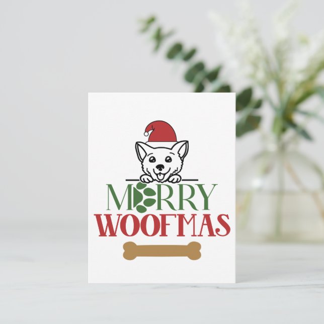 Carte de Noël Merry Woofmas (Debout devant)