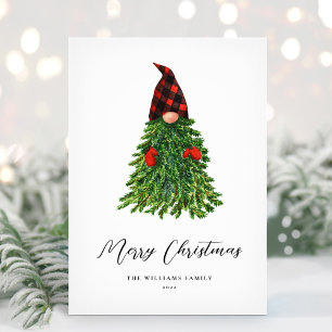 Carte de Noël mignonne avec gnome non-photo